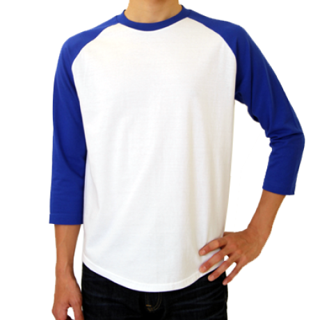 TENDERLOIN ラグランTシャツ ベースボールTシャツ 七分丈 L 白 黒 ラグランベースボール七分丈Tシャツ 138-RBBにプリント |