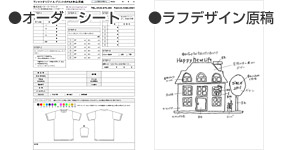 オーダーシートと原稿を用意します